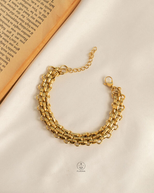 gold net bracelet