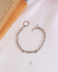 basic silver bracelet T lock