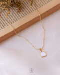 simple white necklace