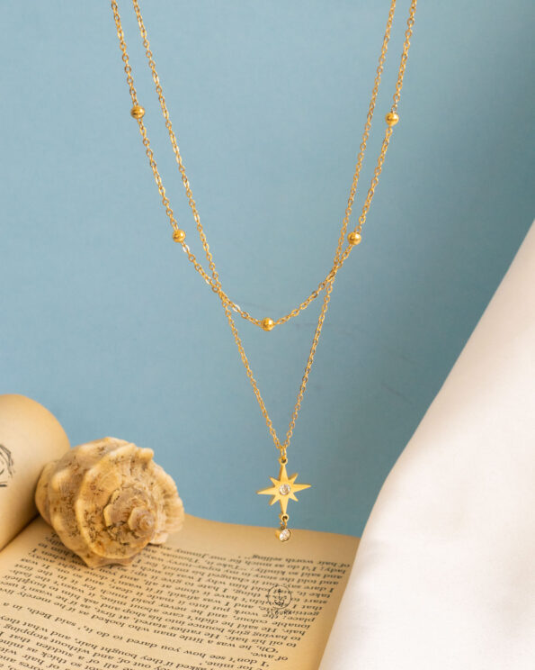 double layer star necklace