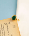 green agate ring