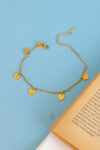 circles gold anklet