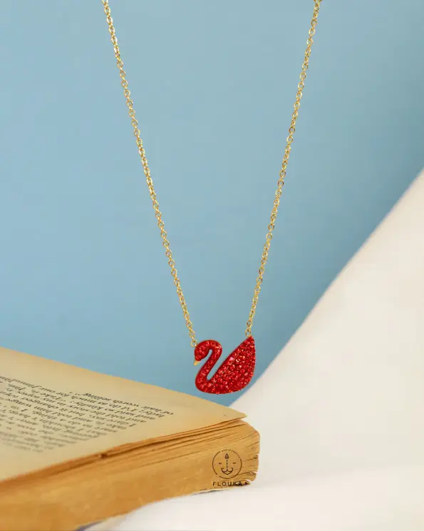 red swarovski necklace