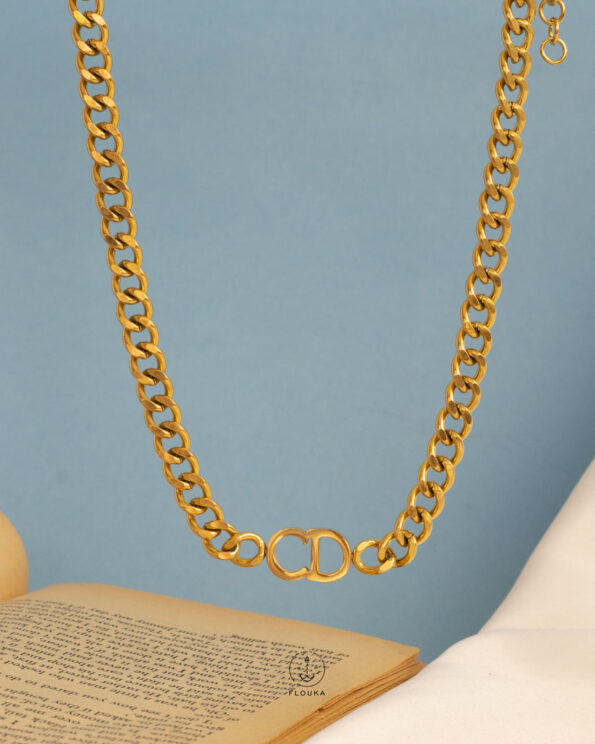 gold cd necklace