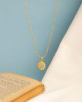 butterfly gold paint necklace