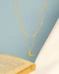 crescent gold necklace