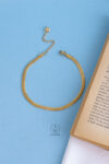 pump gold snake anklet 5 mm