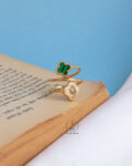 three in one green vancleef ring