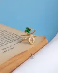 three in one green vancleef ring