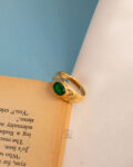 green stone ring