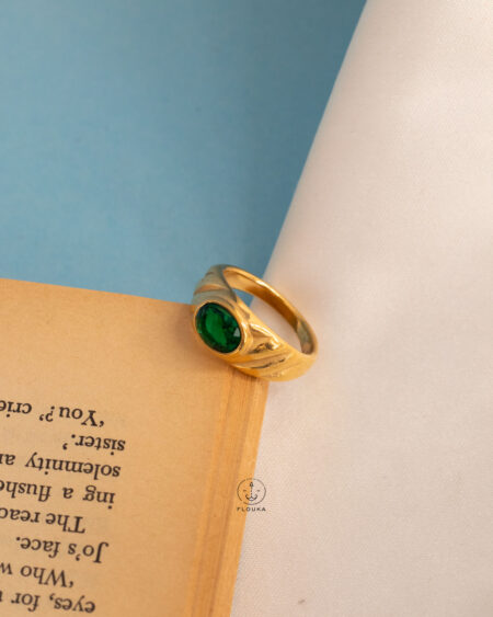 green stone ring