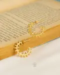 gold points circle earrings