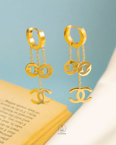 channel gold earrings