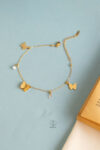 straus butterfly gold anklet