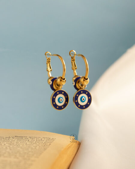 blue eye earrings