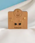 black love heart earrings