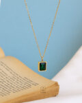 tiny green necklace