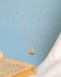 natural stone circle necklace