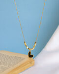 black crazy heart necklace