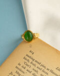 green cat eye ring