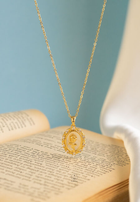 gold flower necklace