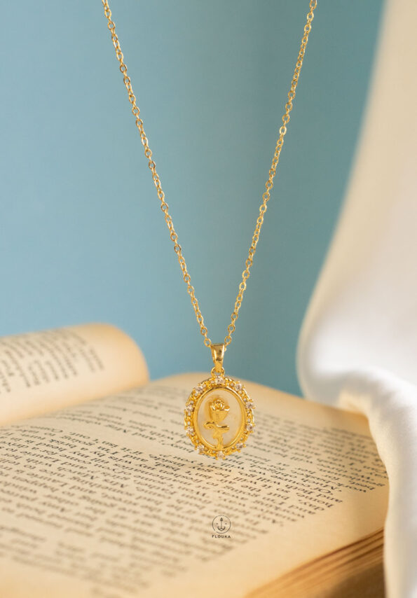 gold flower necklace