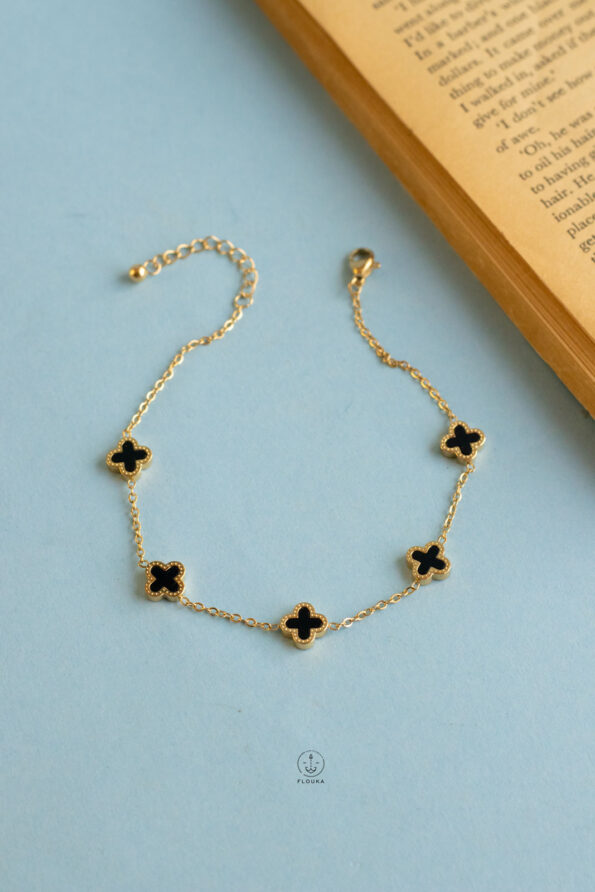 black small vancleef anklet