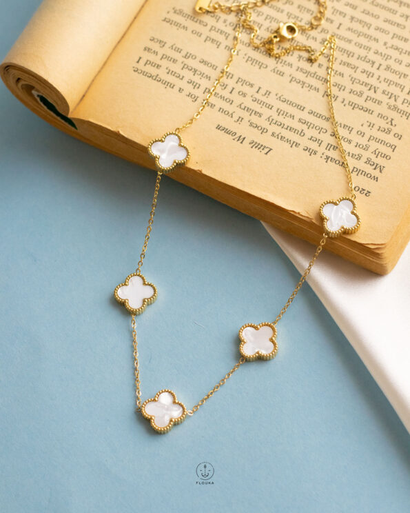 many white vancleef necklace