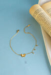 gold butterfly anklet