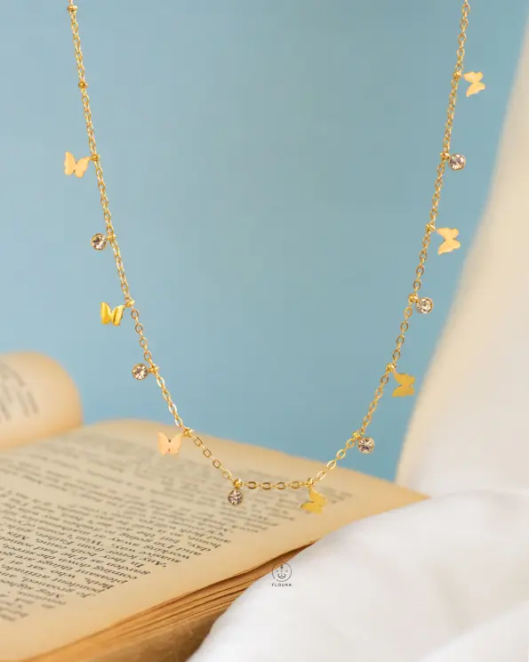 basic straus butterfly necklace