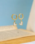 basic white gold earrings