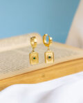 sun shine gold earrings