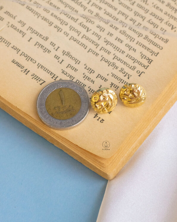 gold Moon land earrings