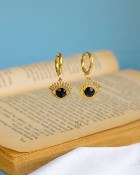 black eye earrings