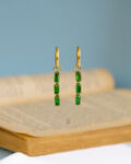 green straus earrings