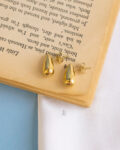 bullet gold earrings