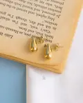 bullet gold earrings