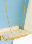 double layer electric gold necklace