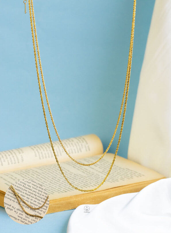 double layer electric gold necklace