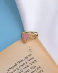 Pink heart ring