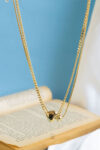 double layer heart necklace