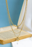 three layers t lock necklace