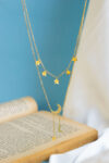 double layer moon stars necklace