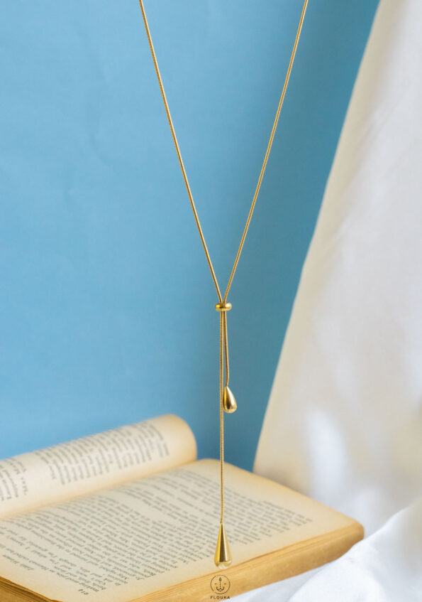 gold teardrop necklace