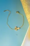 basic white butterfly bracelet