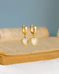 white heart takka earrings