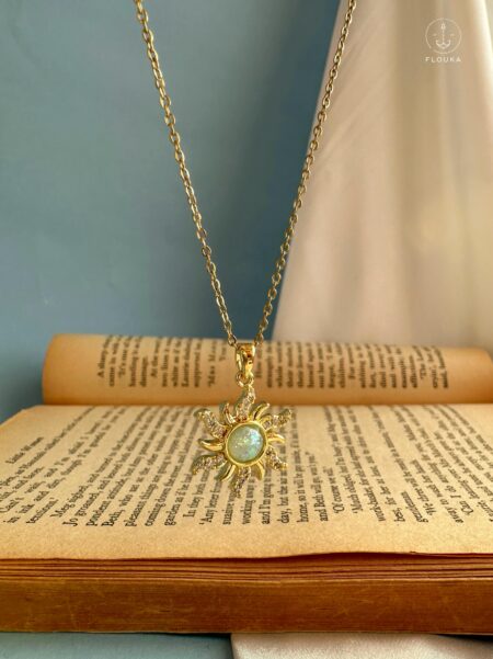 Rapunzel baby blue necklace