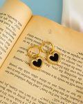 double face heart earrings