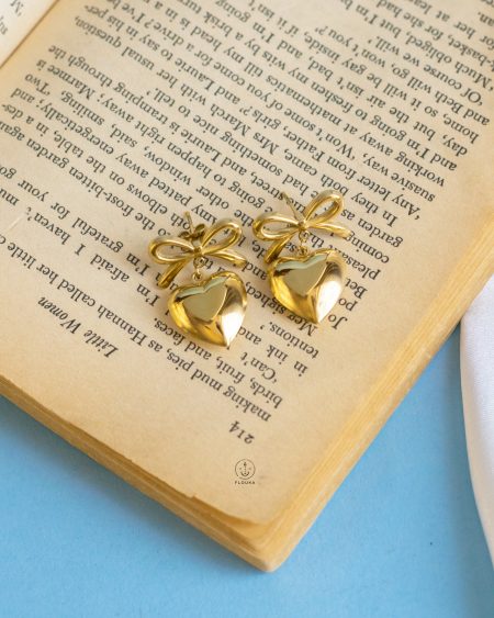 heart knot earrings