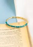 dark blue gold bone bracelet